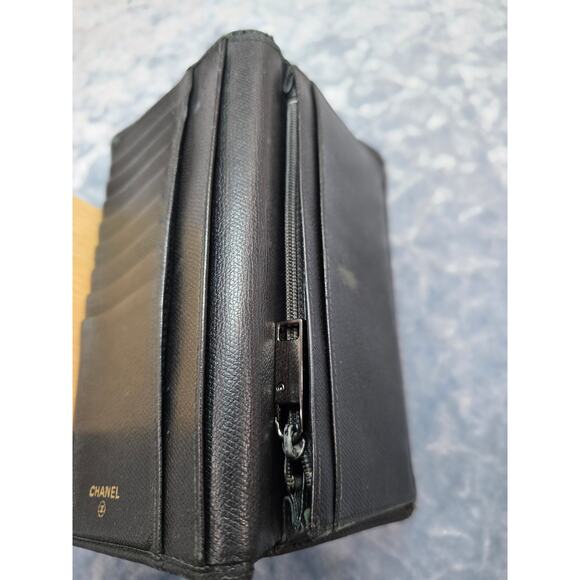 *CHANEL* Coco Button Long Wallet Bifold Authentic - Picture 7 of 12